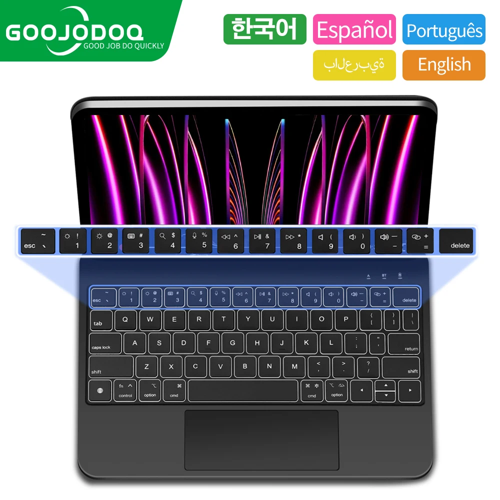 GOOJODOQ Magic Keyboard for iPad Pro 11 12 9 12.9 Air 4 Air 5 for iPad 10th Generation Pro 12 9 6th