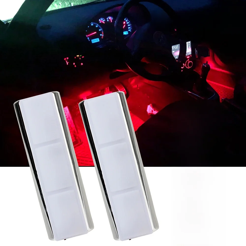 13 Colors LED RGB Lights Car Interior Ambient Lamps Wireless Foot Floor Door Decorative Bulb