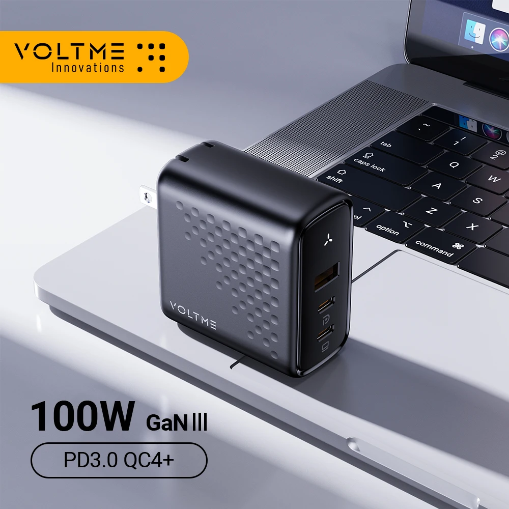 VOLTME USB Charger 100W GaN Charger for Macbook tablet Fast Charging for iPhone Xiaomi USB Type C PD