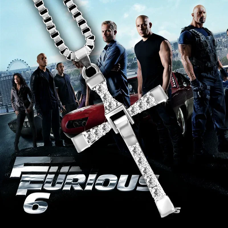 Dominic Toretto The Fast and The Furious Celebrity Vin Diesel Item Crystal Jesus Men Cross Pendant