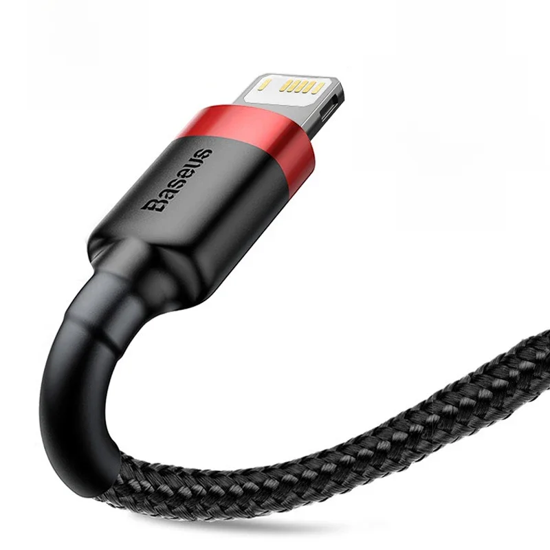Baseus USB Cable for iPhone14 13 12 11 Pro Max Xs X 8 Plus Cable 2.4A Fast Charging Cable for iPhone