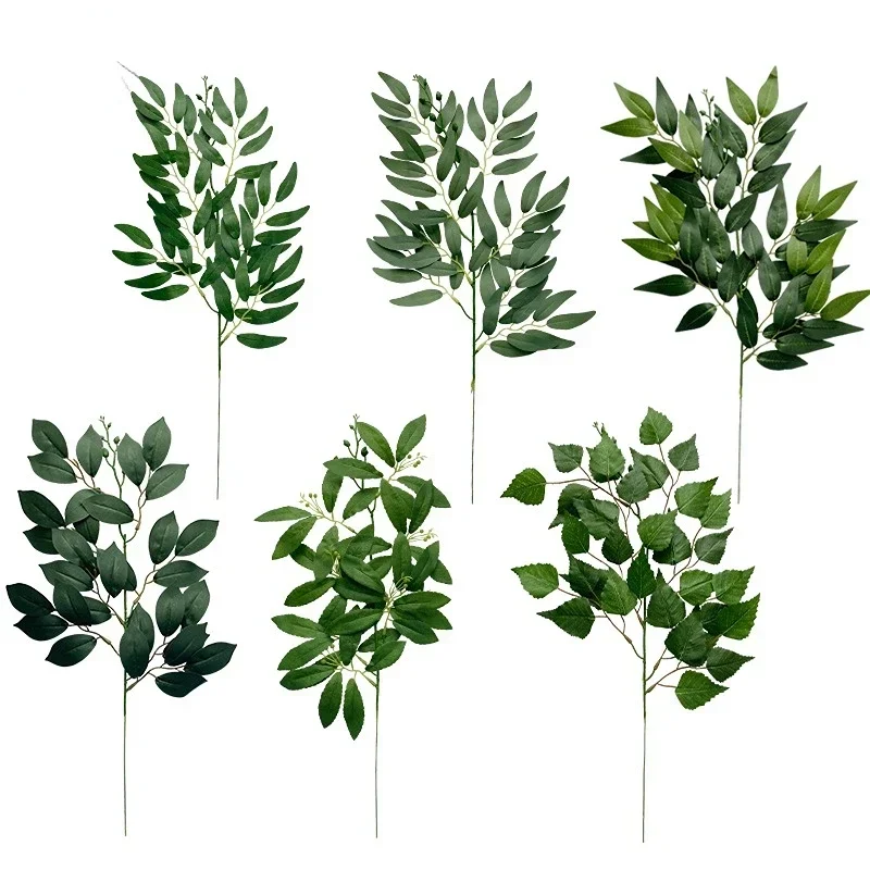 Artificial Green Plant Fake Eucalyptus Leaf Flower Arrangement Accessories Wedding Home Decoration