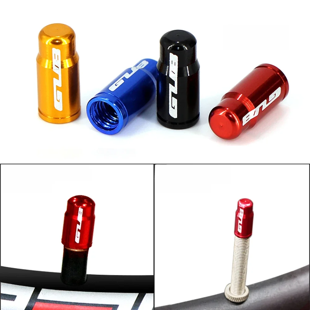 2pcs GUB Aluminum CNC Bicycle Tire Valve Cap MTB Road Bike Tube Tyre Gas Nozzle Cover for AV FV