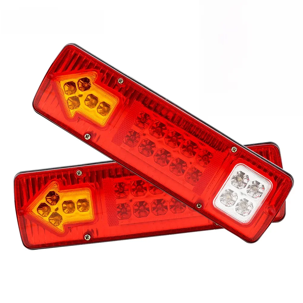 19LED Tail Lights Reversing Stop Brake Indicator 12V 24V For Trailer Lorries Truck Taillights Turn