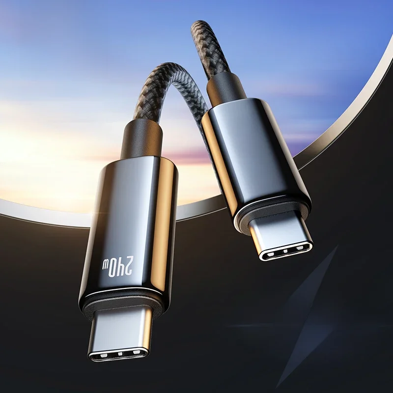 Baseus PD 240W Super Fast Charging Cables For iPhone 15 Plus Promax TypeC To USB Type C Wire Cable