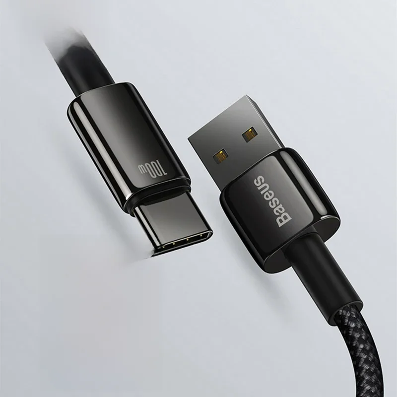 Baseus 100W USB Type C Cable For Samsung Pro Fast Charging Wire USB-C Charger Data Cord  For Huawei
