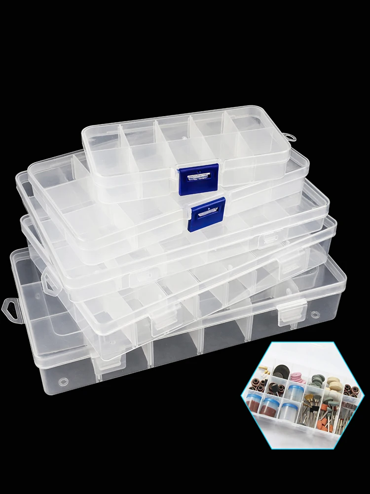 NINDEJIN Multi Grids Plastic Box Adjustable Compartment Jewelry Organizer Box Eco-Friendly PP