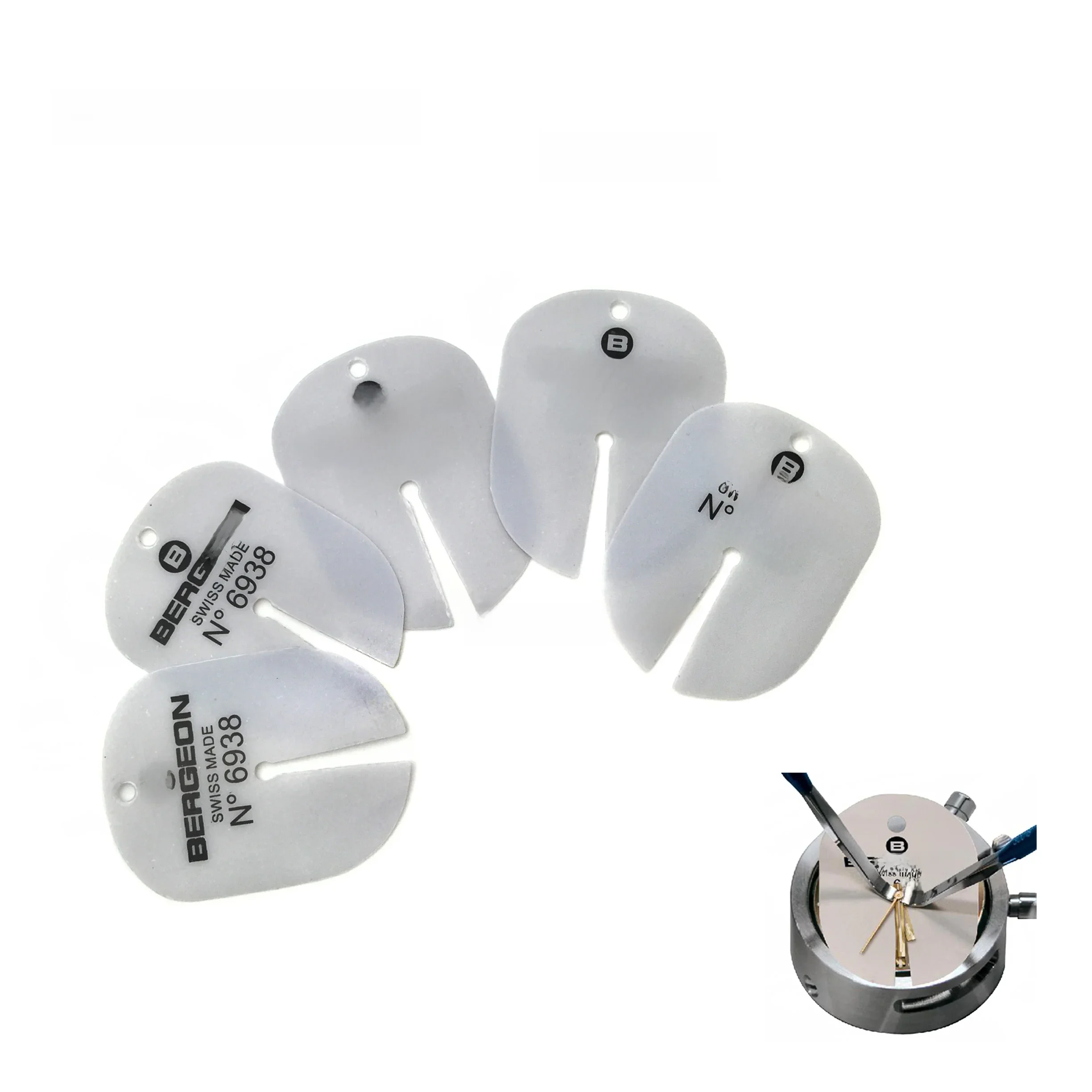 5PCS BERGEON 6938 DIAL PROTECTOR SHIM WATCH HANDS REMOVER SHIM FOR WATCH DAIL CUSHION WATCH REPAIR