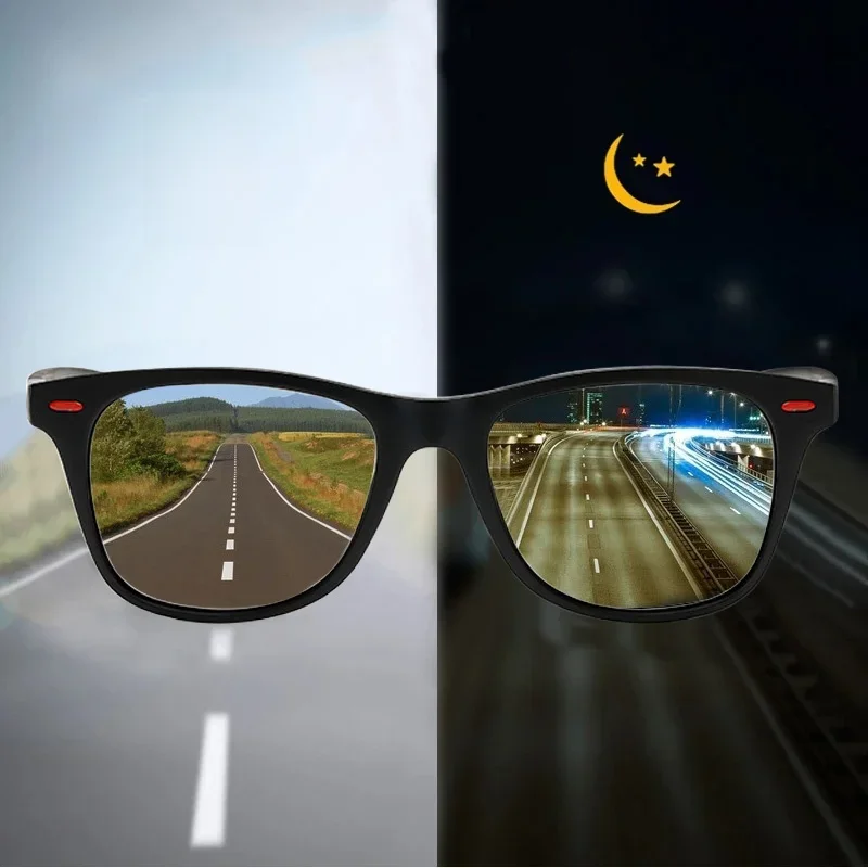 Night Vision Glasses PC Frame Polarized Sunglasses Men Outdoor Sport Sun Glasses Day Night Vision