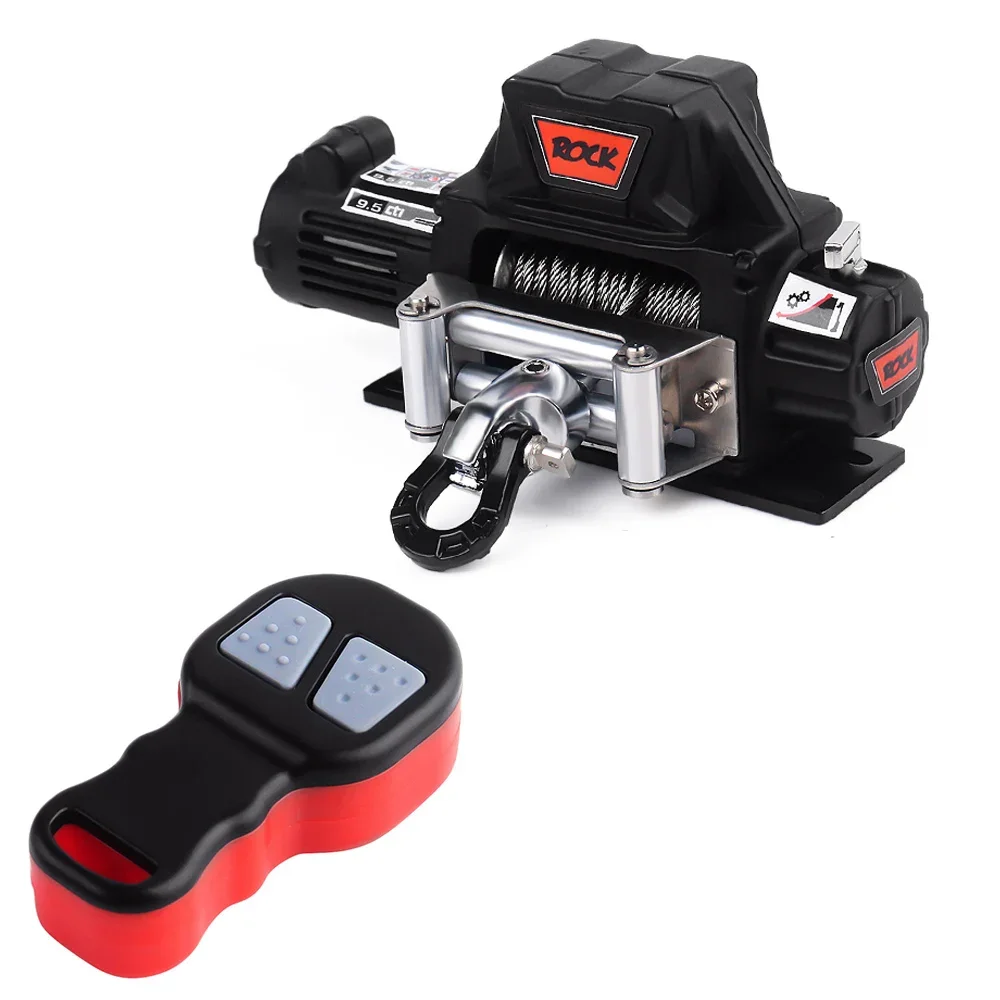 INJORA Metal Winch Wireless Remote Controller System for 1:10 RC Crawler Car Axial SCX10 90046 TRX4