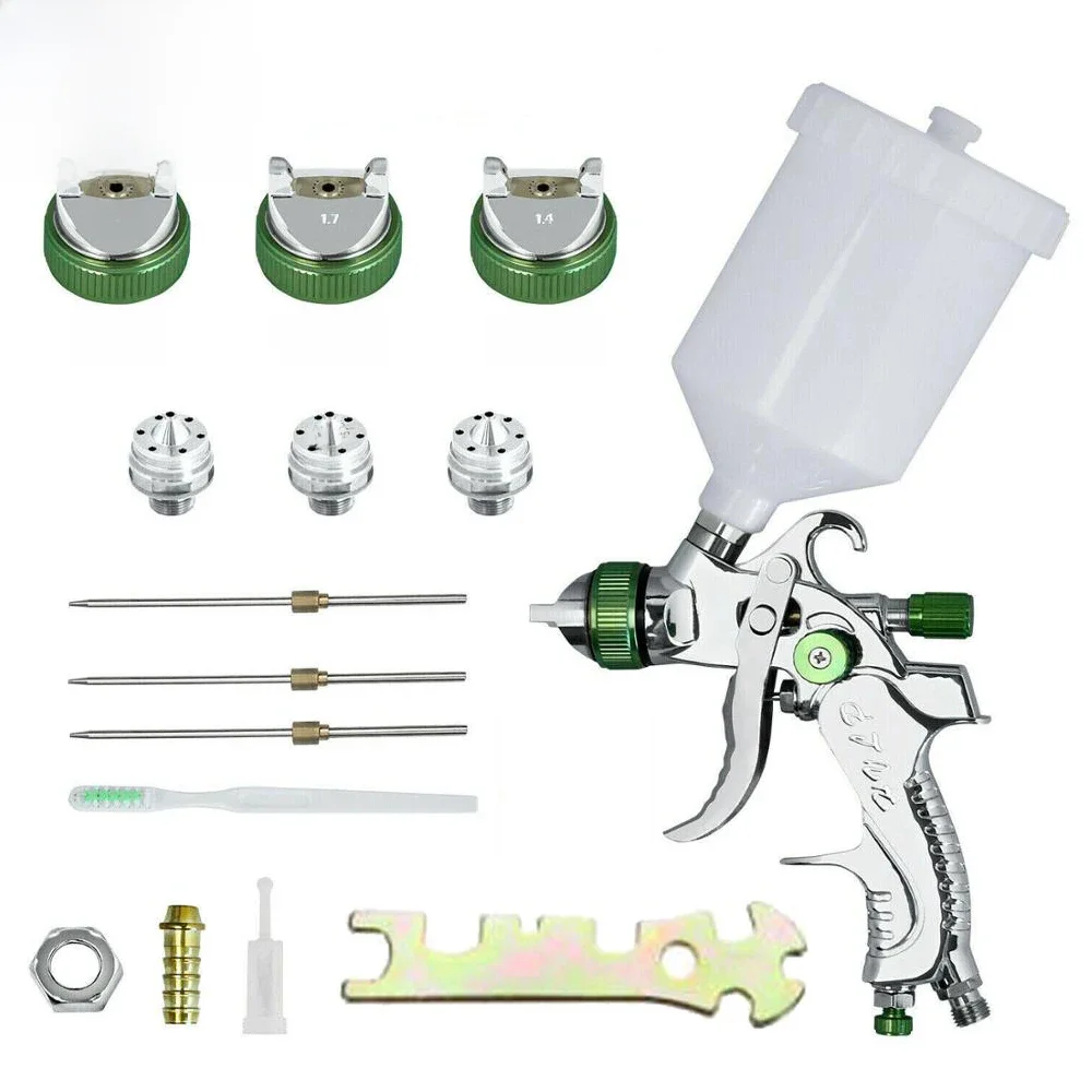WENXING Professional HVLP Spay Gun 0.8/1.0/1.4/1.7/2.0mm Nozzle Gravity Airbrush For Car Painting