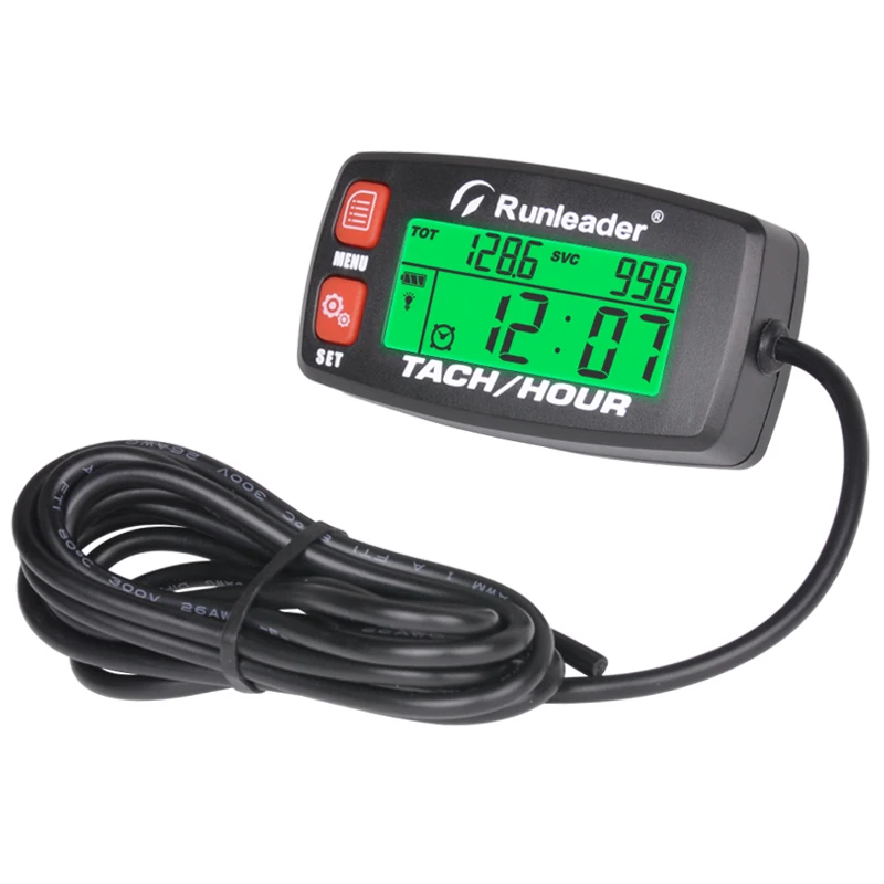 Digital Maintenance Hour Meter,Hours Accumulate & RPM Record,Backlight Display for Generator