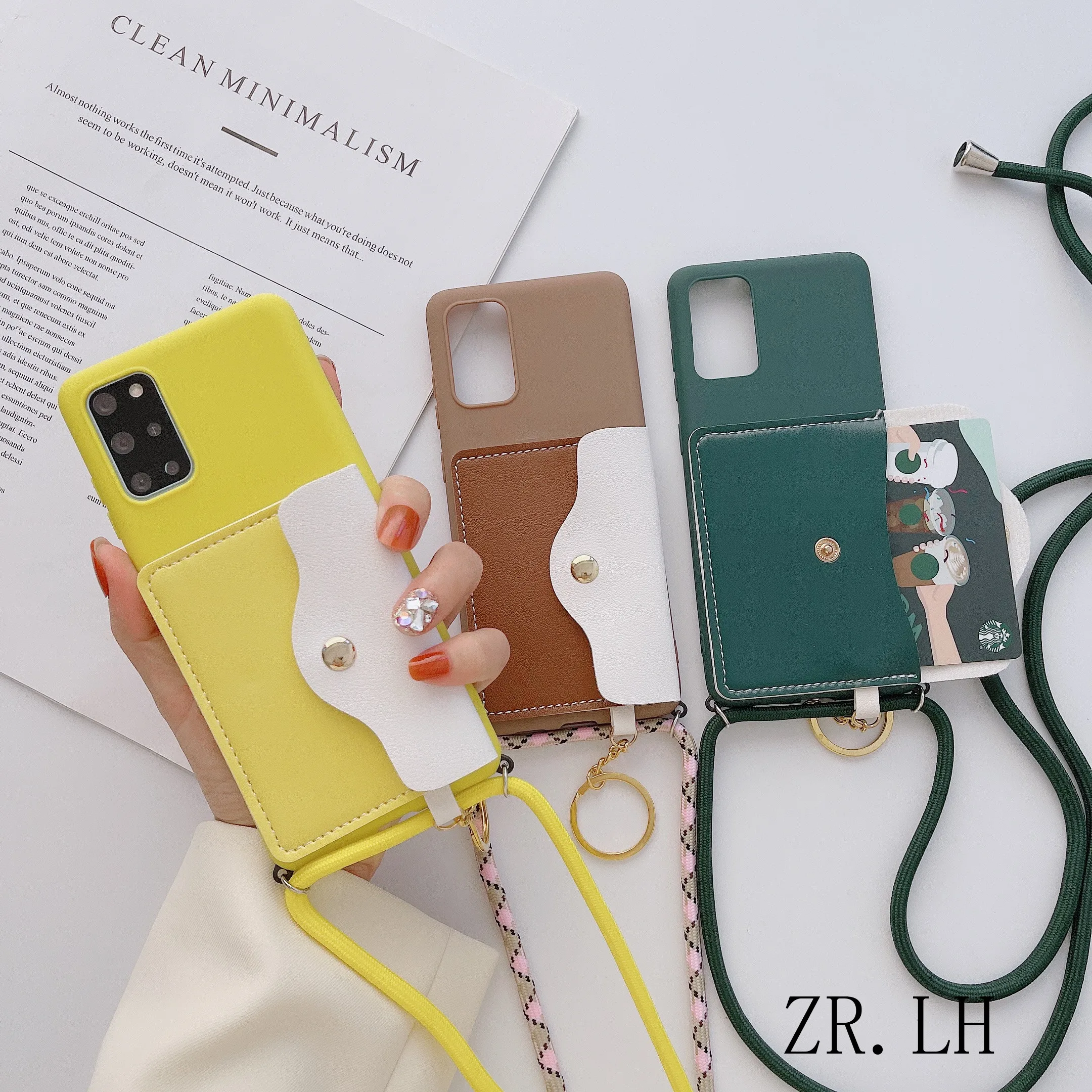Crossbody Wallet Phone Case For Samsung Galaxy S23 S22 S21ultra S20 FE A52 A53 A13 A33 A52 Card