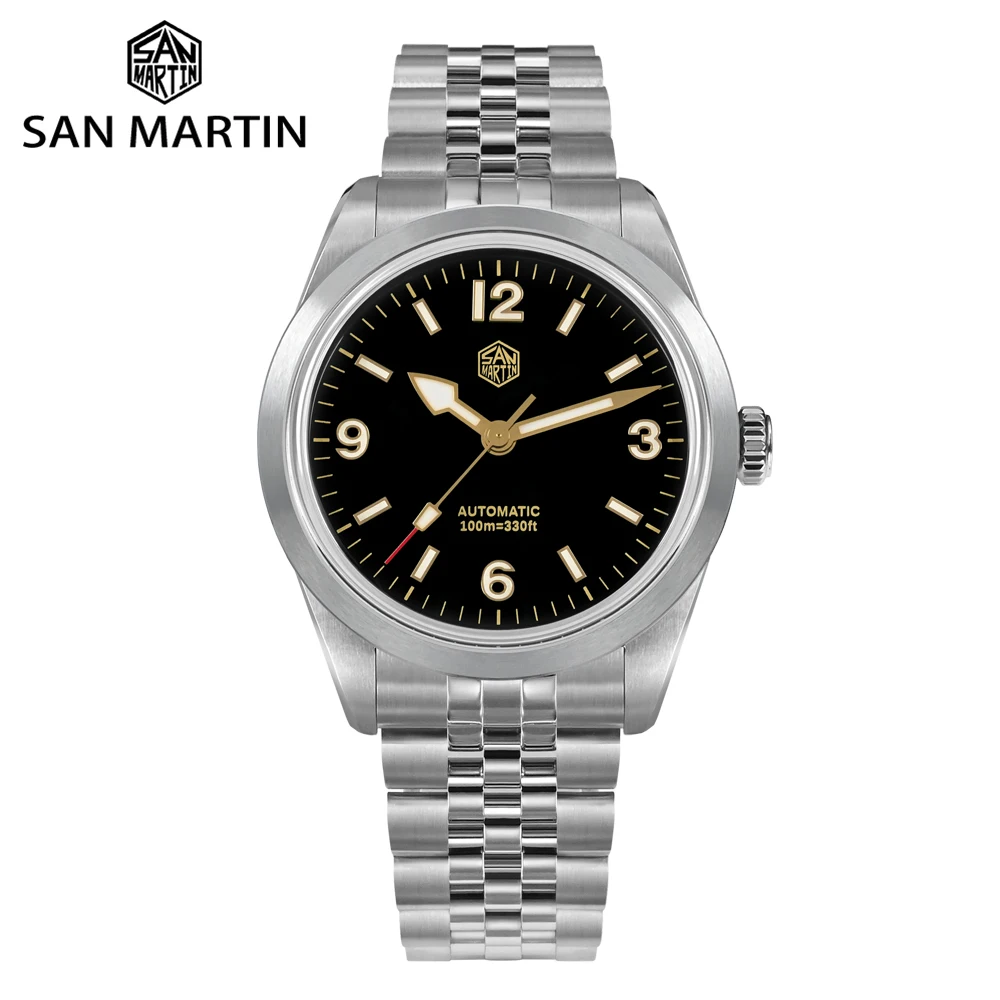 San Martin 38mm Men Sport Watch Fashion Luxury Explore Climbing Automatic Mechanical Sapphire