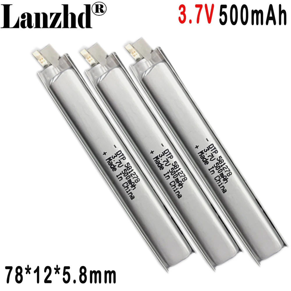 Polymer Lithium Battery DTP 581278 3.7v 500mah For Cabinet Ceiling light Children's point reading