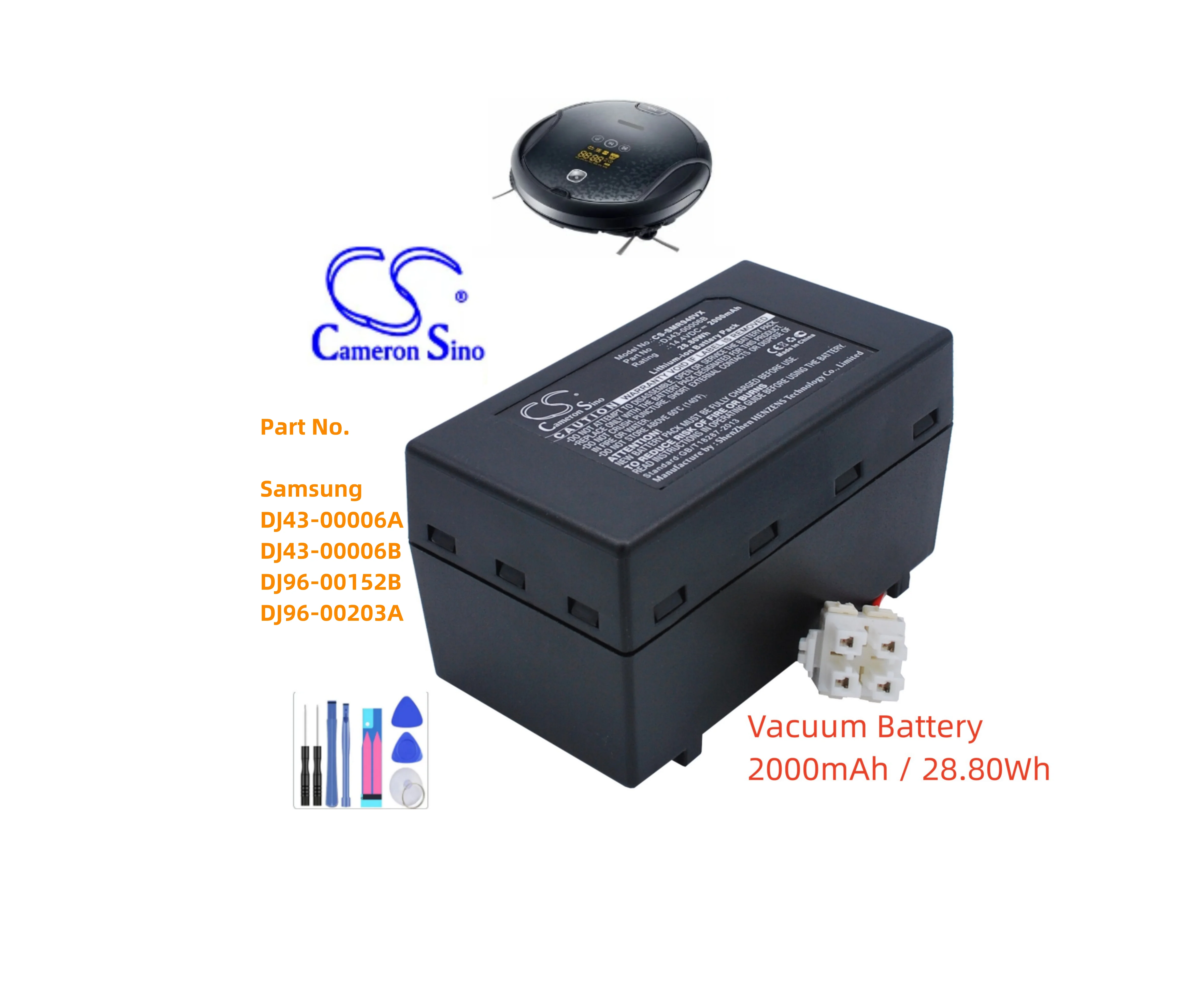 Vacuum Battery For Samsung DJ43-00006A DJ43-00006B DJ96-00152B DJ96-00203A NaviBot SR8940 NaviBot