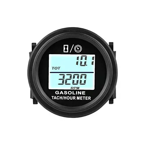 Digital Engine Hour Meter Tachometer,Real-time RPM Record,Snap-in Design for ZTR Lawn Mower