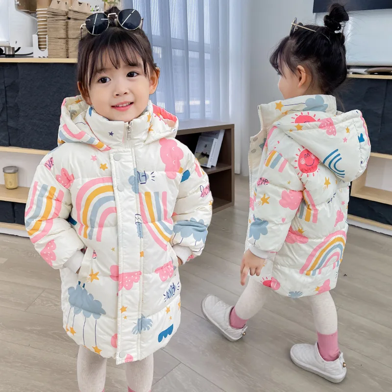 New Girls Boys Down Jacket Winter Coats Children Clothes Hooded Windbreaker Coat For Kids 2-7 Years