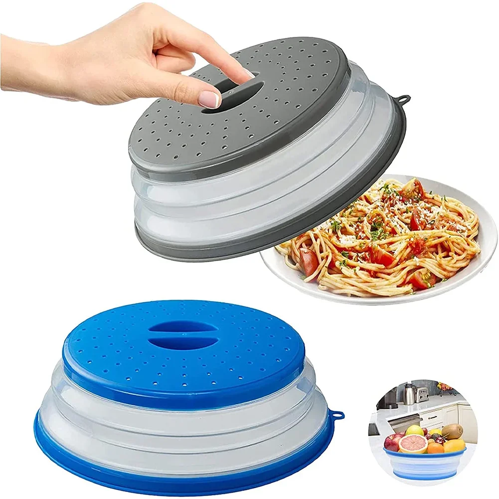 Microwave Splatter Cover Heating Folding Cover Silicone Fresh-keeping Cover Oil-proof Splash-proof