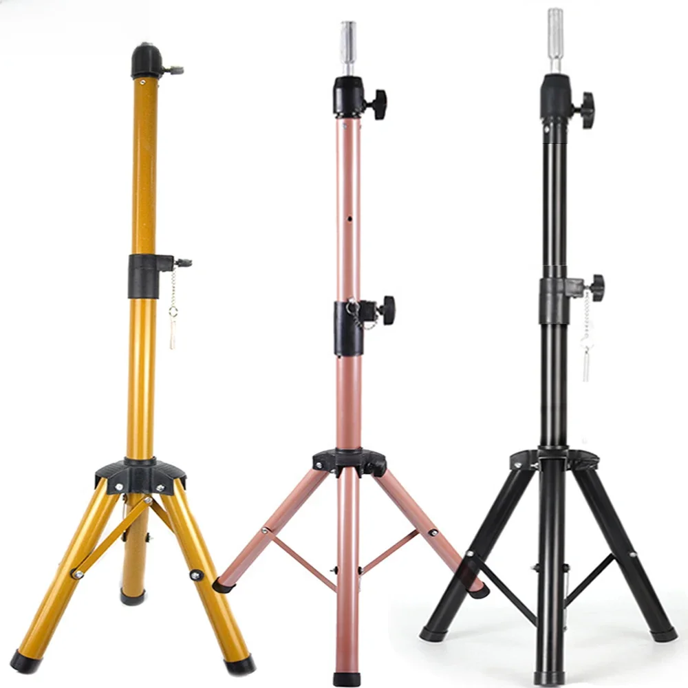 125Cm Mannequin Head Holder Tripod Stand For Hairdressers Salon Training Head Strong Adjustable Wig