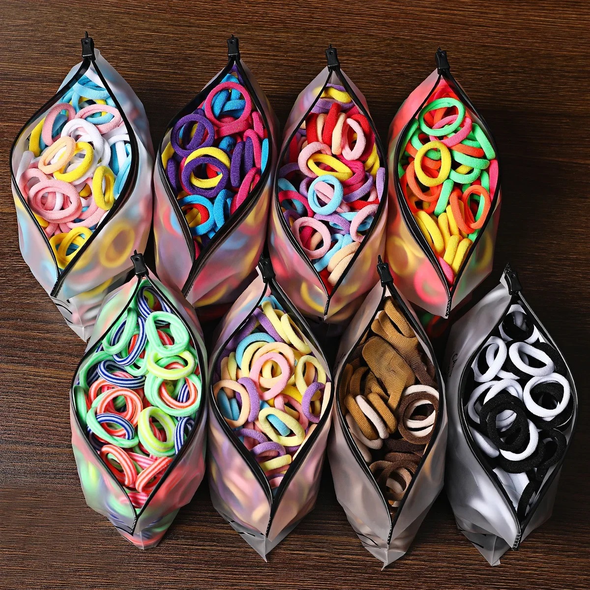 50/100Pcs Hair Bands for Children Colorful Nylon Scrunchie Hair Ties Rubber Band Kids Elastic Hair