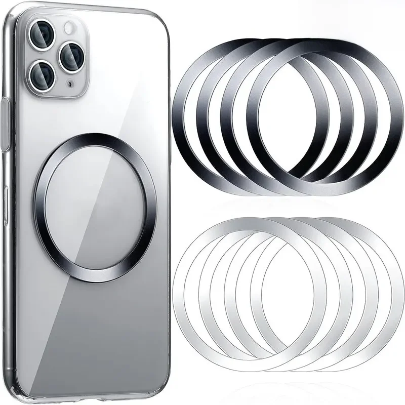 10pcs for Magsafe Magnetic Plate Ring Universal Metal Sticker Support Wireless Charger Metal Plate