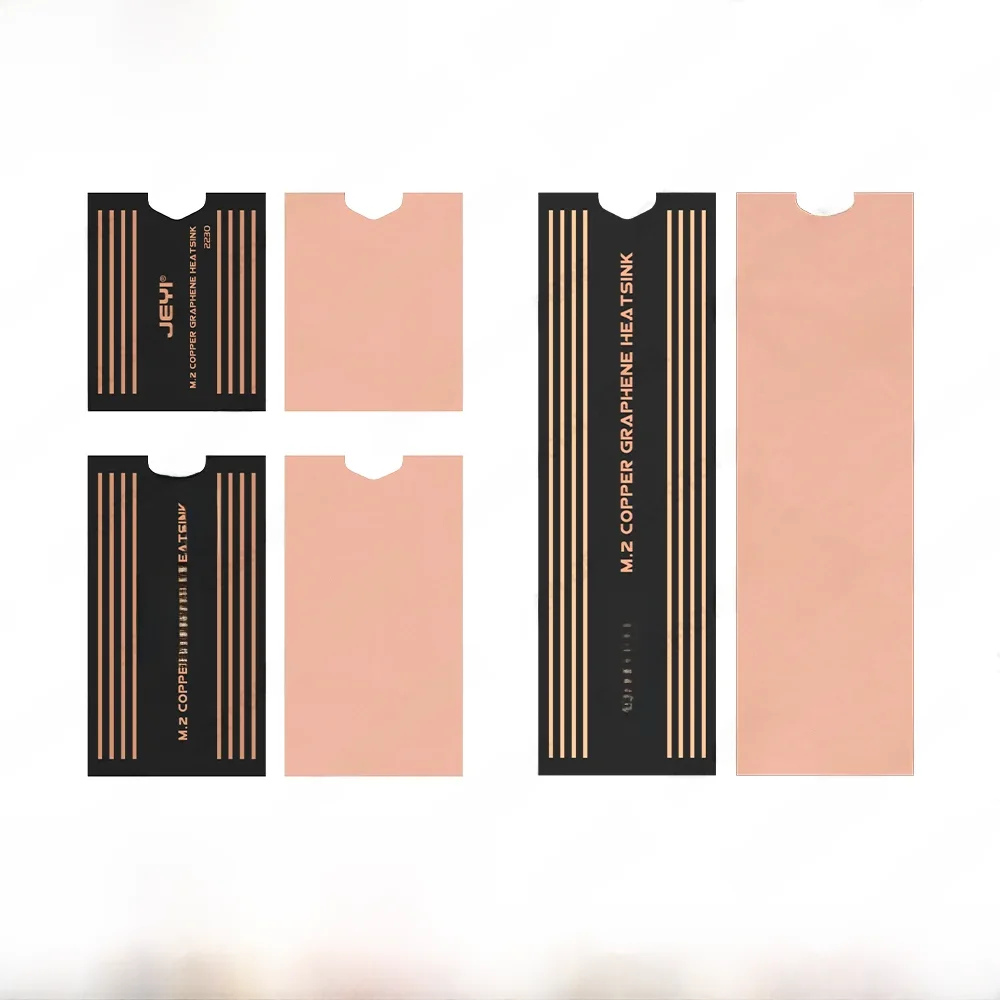 JEYI Graphene 2280 2242 2230 M.2 SSD Heatsink, Dual-Layer Graphene Heat sink and Copper Foil Design