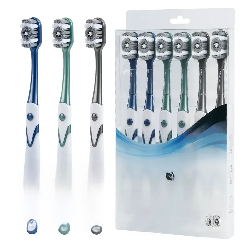 360 Whole Mouth Clean ,Mens Toothbrush,Medium-Hard Bristle Toothbrush for Adults,Excellent Cleaning