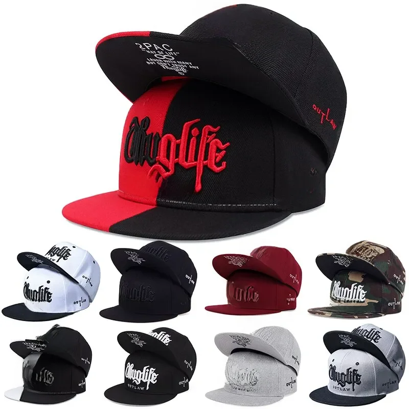 1 Pcs Fashion Fastball CAP Thuglife Embroidery Hiphop Baseball Cap Snapback Hat Adult Outdoor Casual