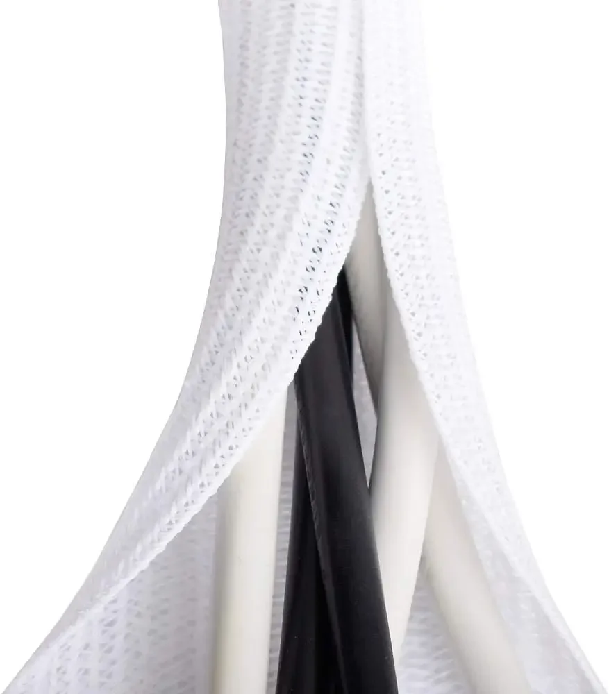 White Cable Sleeve, Cable Organizer for Desk PC TV Computer, Wire Protector Cable Wrap Cover, Cord