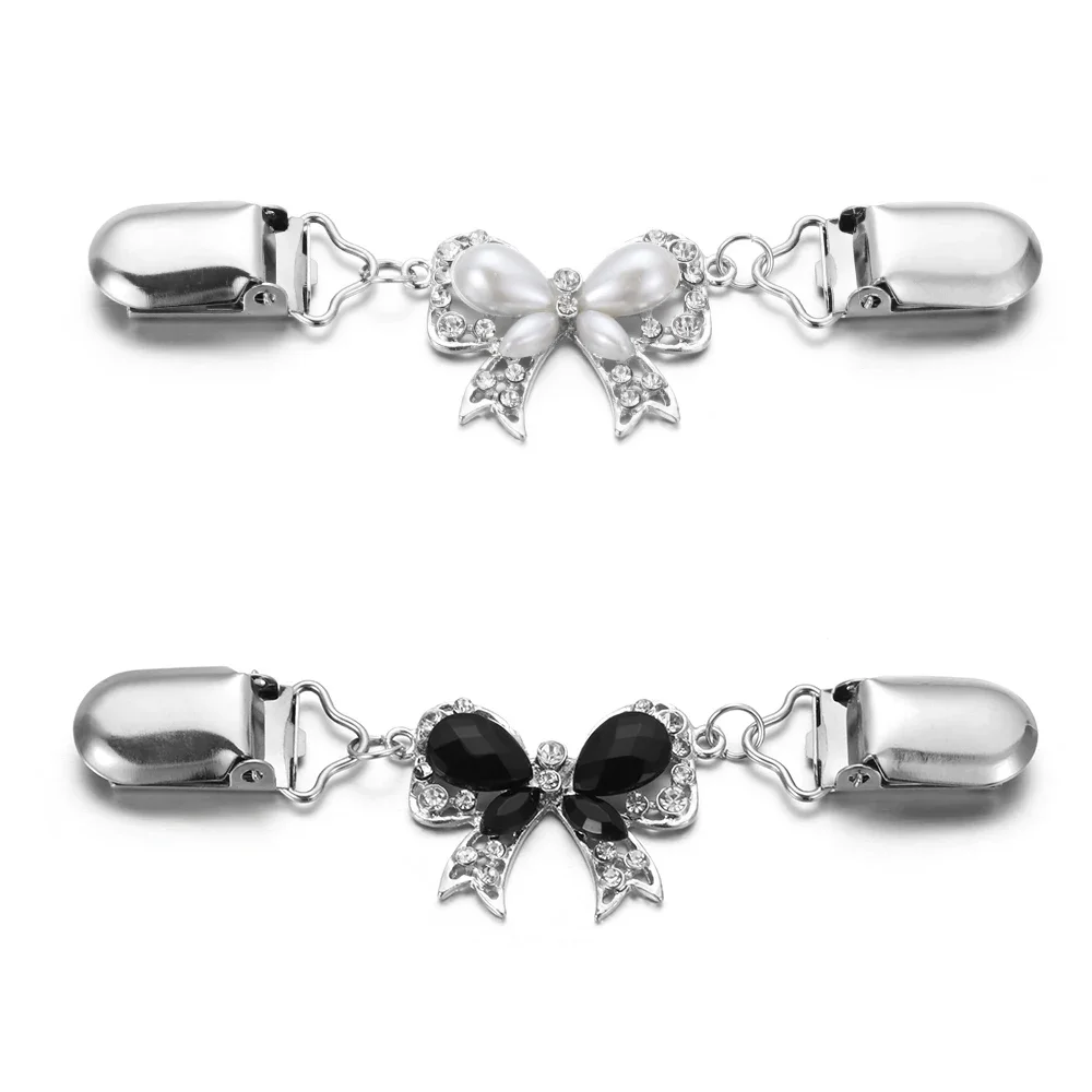 Retro Sweater Shawl Clasps Duck Mouth Clothing Pins Antique Flower Style Rhinestone Decoration