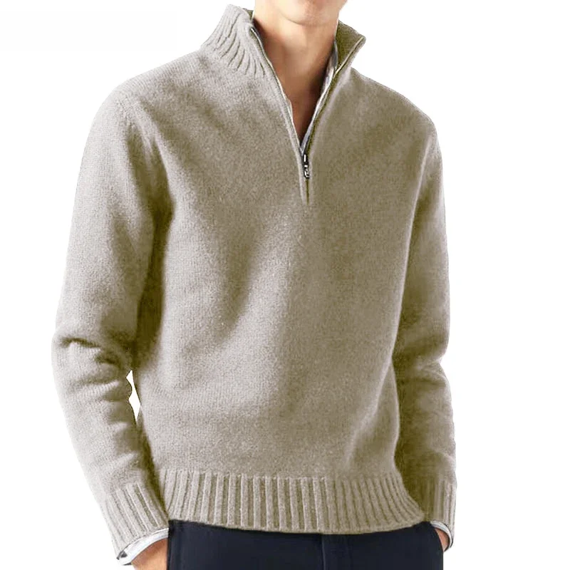 Autum Men Turtlenecks Sweaters Knitwear Pullovers Solid Color Long Sleeved Sweater Male Casual Daily