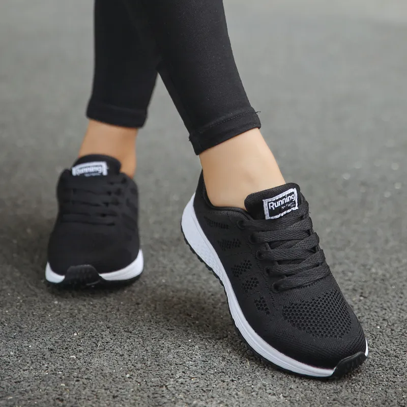 2023 Outdoor Summer Sneakers Female Walking Jogging Trainers Black Sport Shoes Woman Air Cushion
