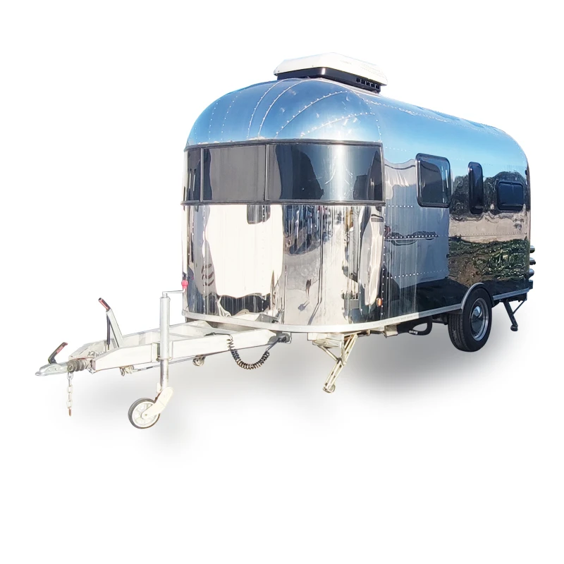 EU standard airstream trailer camping trailer with  chassis