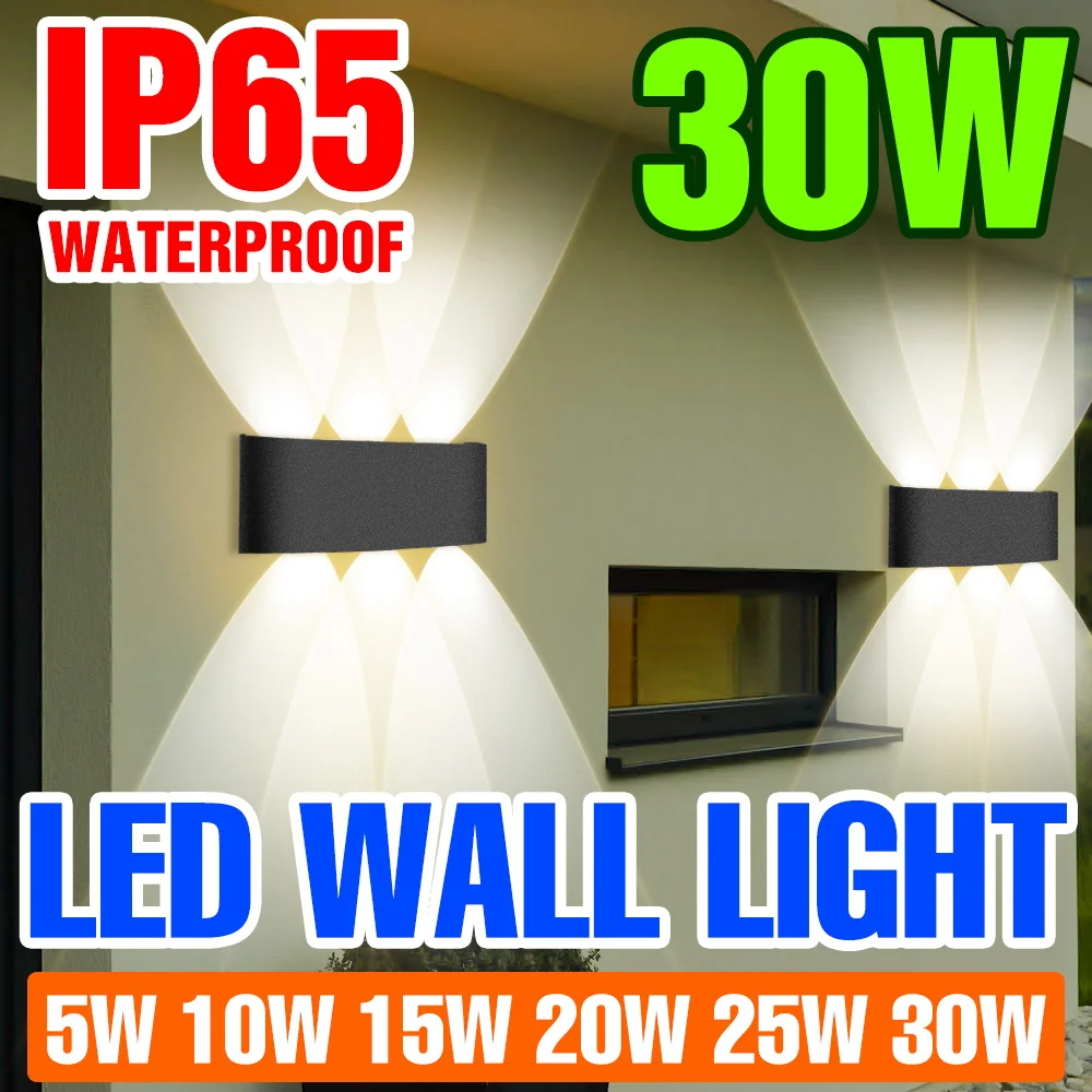 IP65 LED Wall Lamp Outdoor Lighting Waterproof Wall Decor Up And Down Luminous Interior Wall Light