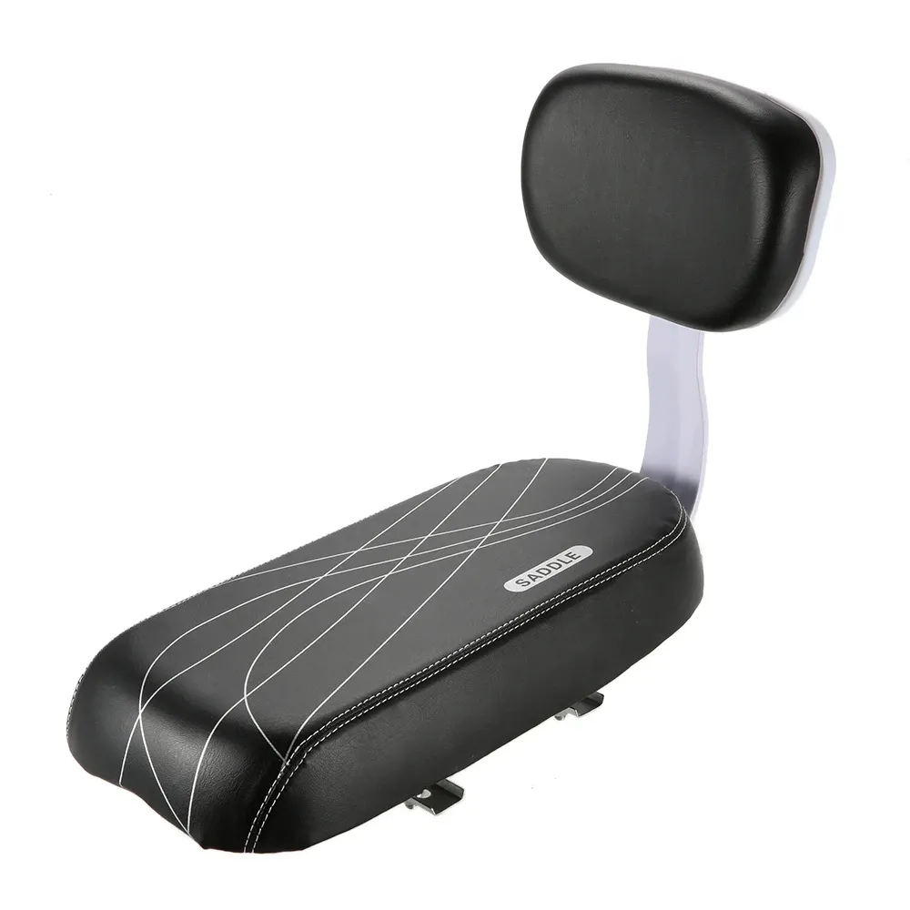 Bicycle Rear Saddle Bike Back Seat Mat Child Rear-mounted PU Leather Soft Comfotable Cushion MTB