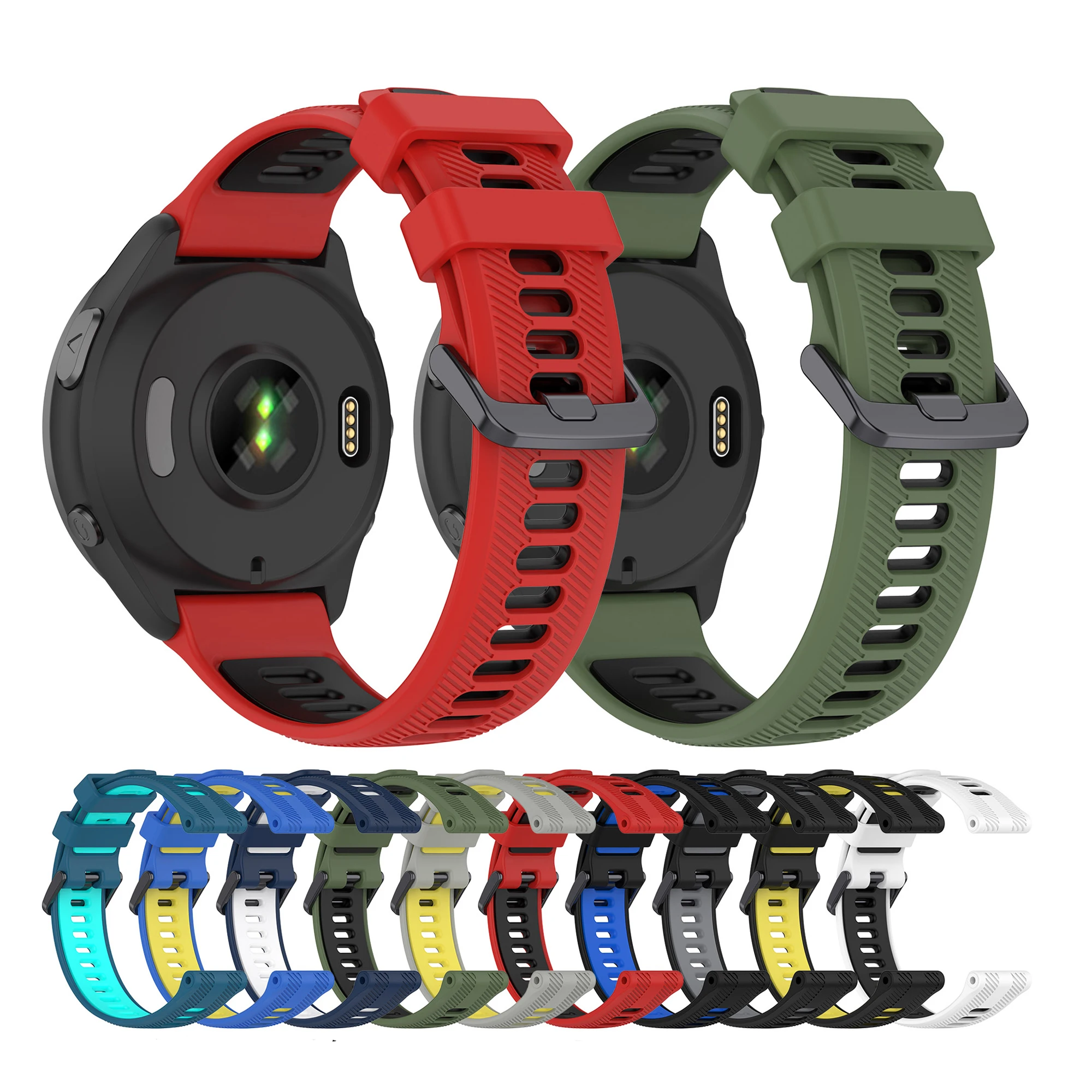 22mm Silicone Band For Garmin Forerunner 965 955 Smart Watch Band For Garmin Fenix 6 GPS Descent G1