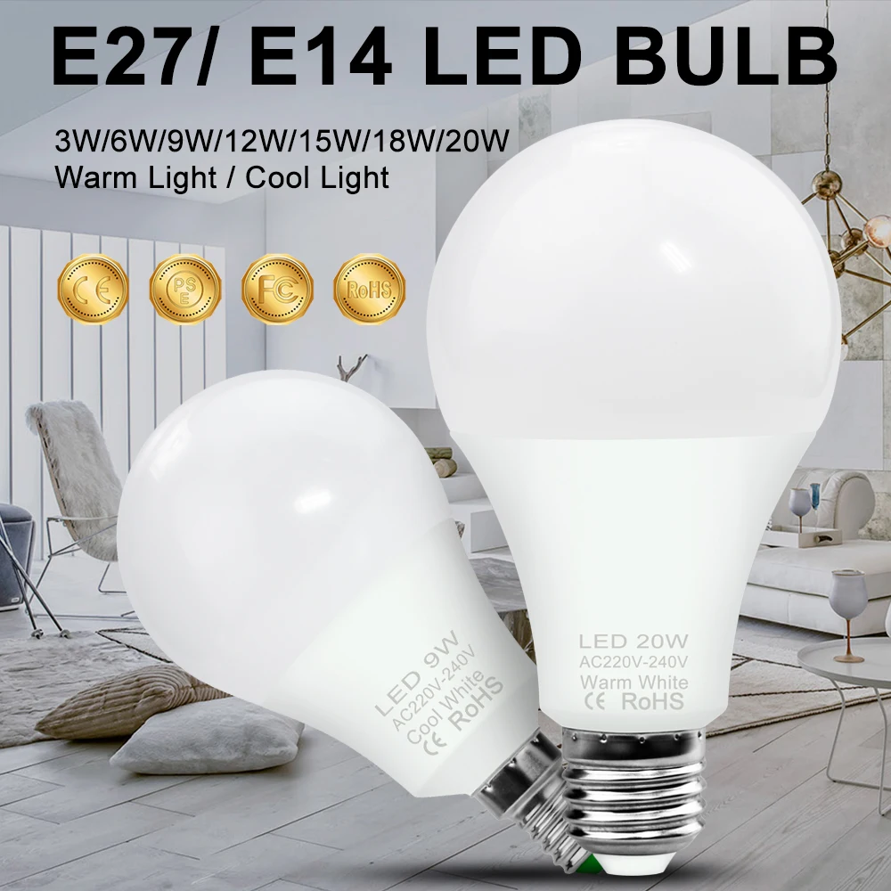 LED Bulb 220V E27 Corn Lamp Warm White Light LED Chandeliers Bulb 240V Spotlight LED Lampara 3W 6W