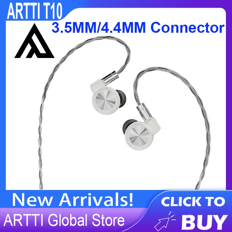 ARTTI T10 HiFi IEMs in Ear Wired Monitors Earphones 0.78mm 2pin & 3.5MM/4.4MM Connector 14.2mm