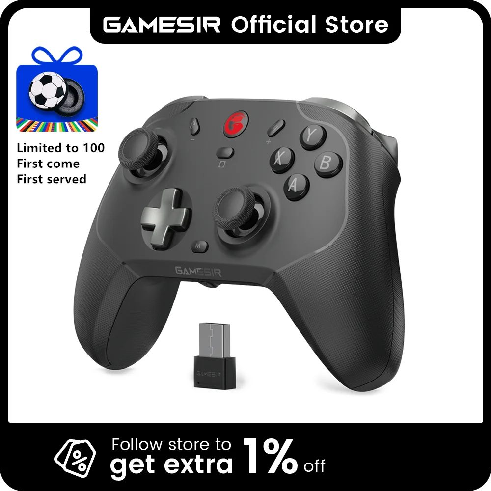 GameSir T4 Cyclone Pro Wireless Switch Controller Bluetooth Gamepad with Hall Effect for Nintendo