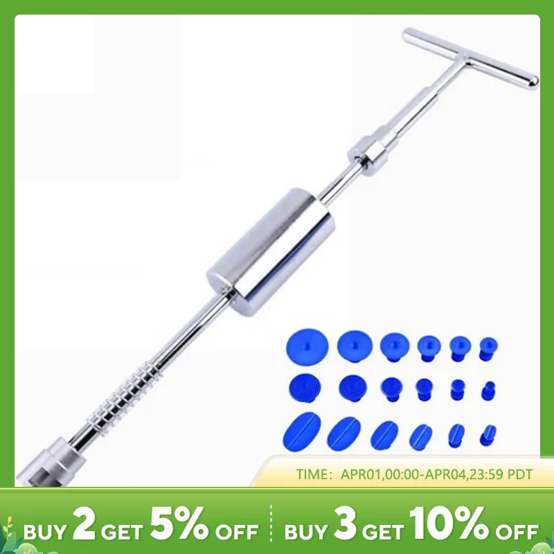 Car Dent Puller T Dent Repair Tool Auto Repair Sheet Metal Kit Slide Hammer Reverse Hammer Glue
