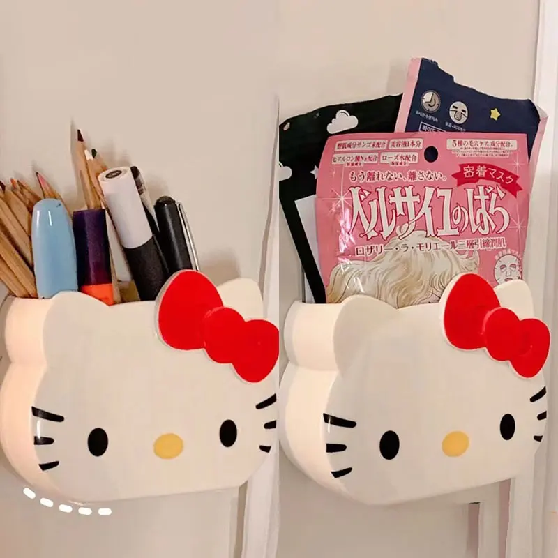 Hello Kitty Bathroom Shelf Cartoon Cute Children'S Toothbrush Holder Wall Mounted Toilet Household
