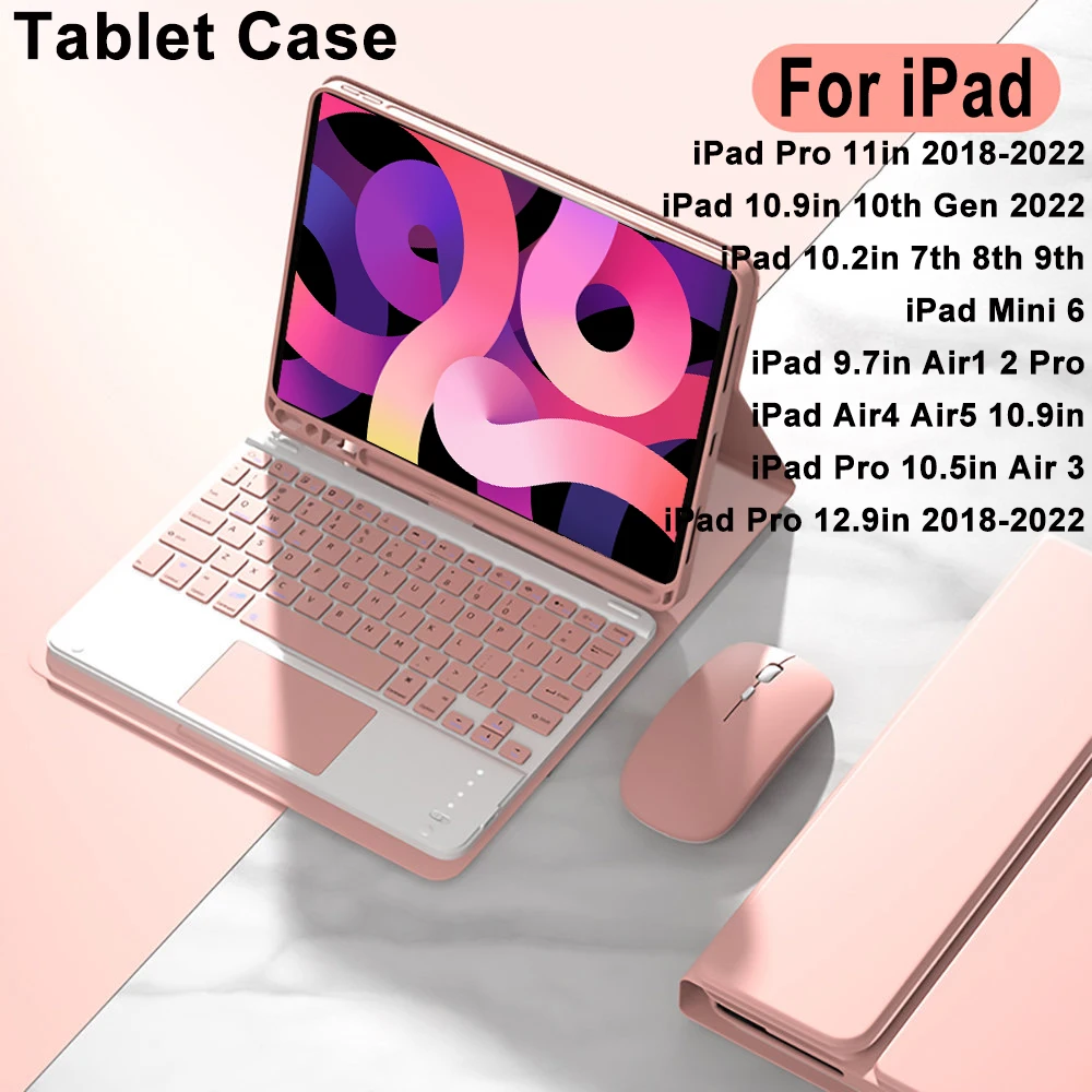 For iPad Pro 11 Case 2021 2020 Air 4 10.2 9th 8th Generation Case  Detachable Keyboard Cover for