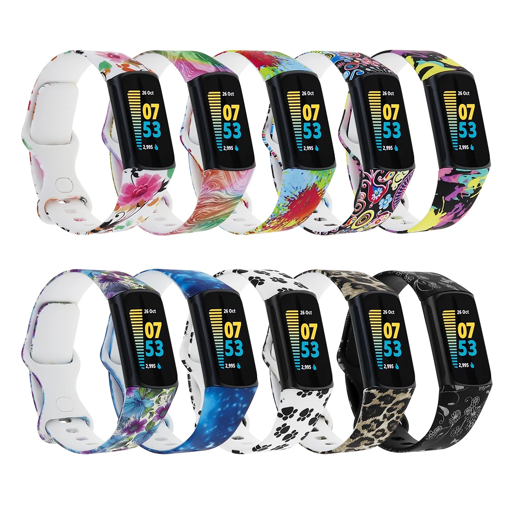 Strap For Fitbit Charge 5 Silicone Replacement Bracelet Fitbit Charge 6 Watch Tracker Men Women