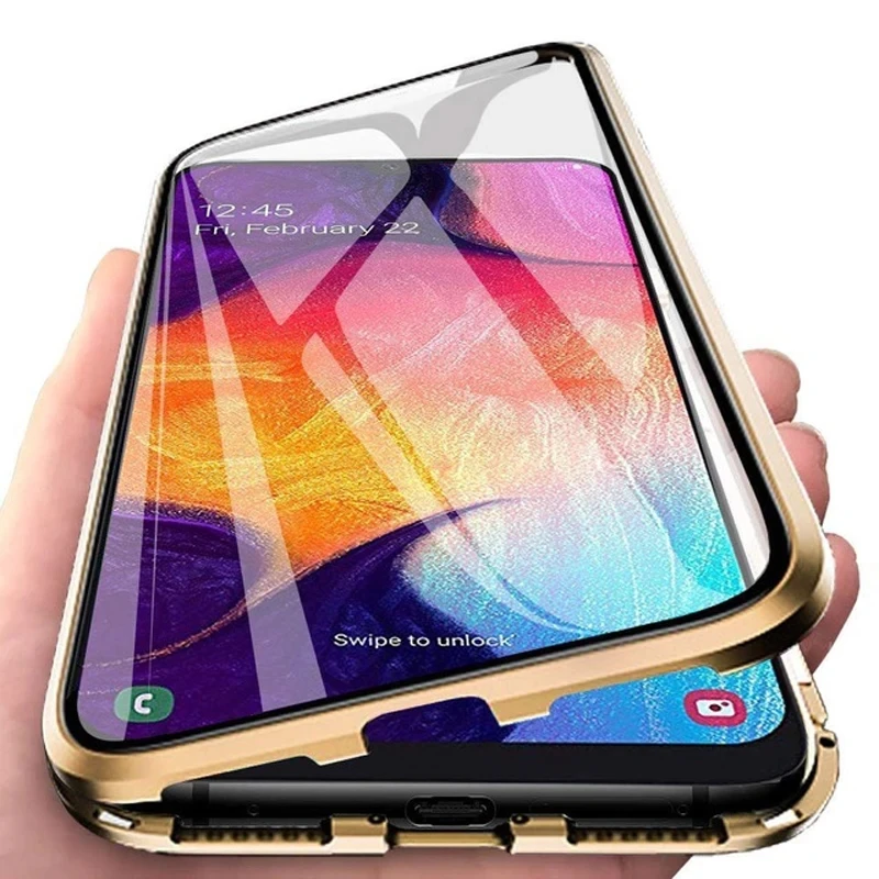 360 Full Protective Metal Magnetic Double-sided Glass Case For Huawei Mate 20 30 P30 P20 P40 Lite