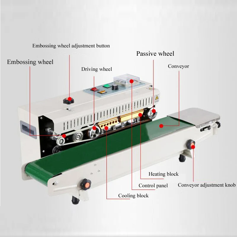 Portable Sealing Machine Sealer Aluminum Foil Composite Plastic Film PE Coated Paper Food Packaging
