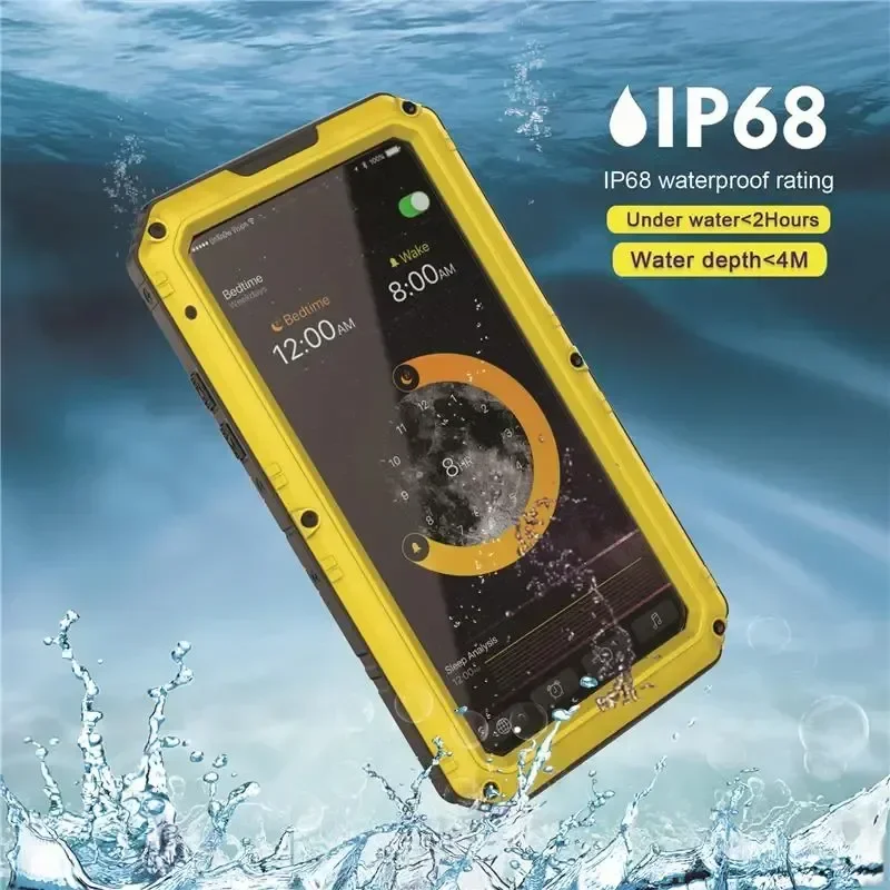 IP68 Waterproof Heavy Duty Armor Aluminum Metal Case For iPhone 14 13 12 11 Pro Max XS XR 8 7 Plus