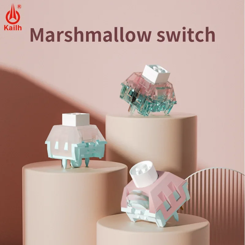 Kailh Box Marshmallow Switch 5 Pins Clicky Tactile Linear Keyboard Switches RGB Light Guide Custom