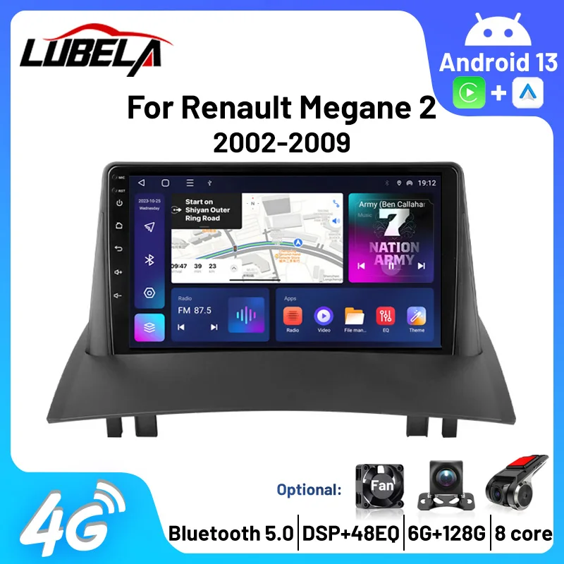 2Din Andriod Radio For Renault Megane 2 2002 2003 2004 2005 2006 2007-2009 Automotive Bluetooth