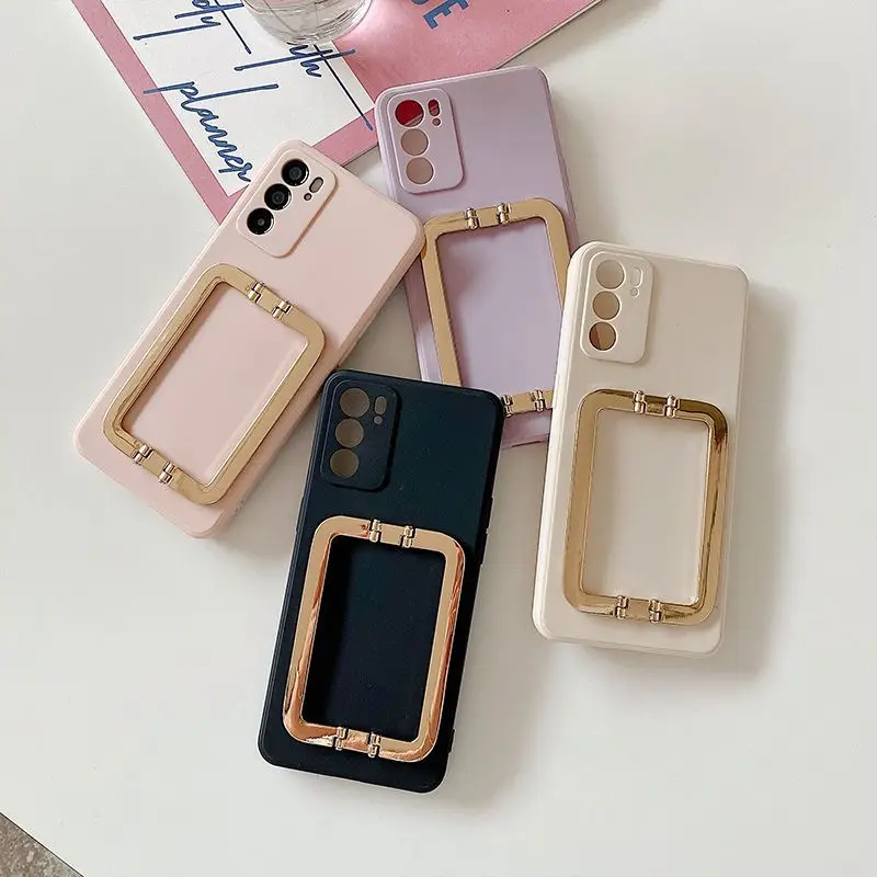 Star Same Style Square Stand Phone Case For Samsung Galaxy S24 S20 Plus S23 S22 Ultra S21 FE A54 A55
